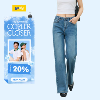 [BST Comfort Me-We] Quần Jeans Nữ YODY Straight Thêu Túi Hậu WCJE26A003