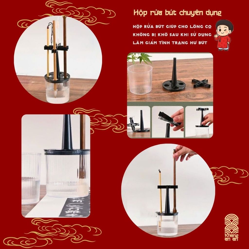 [SIÊU PHẨM CHO CÁC THƯ PHÁP GIA] – GIÁ TREO CỌ KIÊM CỐC RỬA ĐA NĂNG