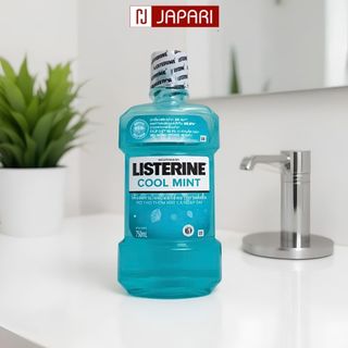 Nước Súc Miệng Listerine Cool Mint/Green Tea 250ml/750ml - Nước Xúc Miệng Bạc Hà Ngừa Sâu, Thơm Miệng - Japari