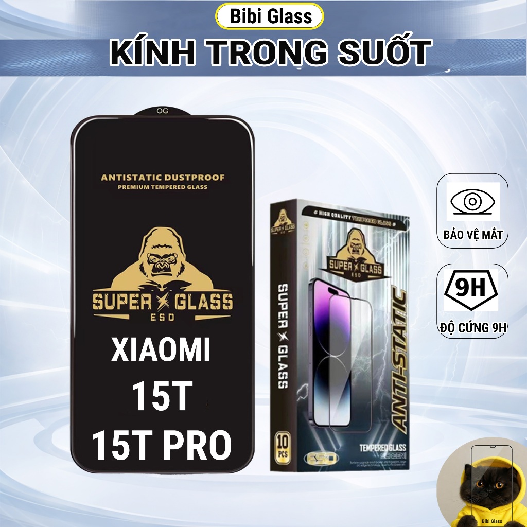 Kính cường lực Xiaomi 15T / 15T Pro cao cấp full màn miếng dán bảo vệ điện thoại trong suốt xiaomi