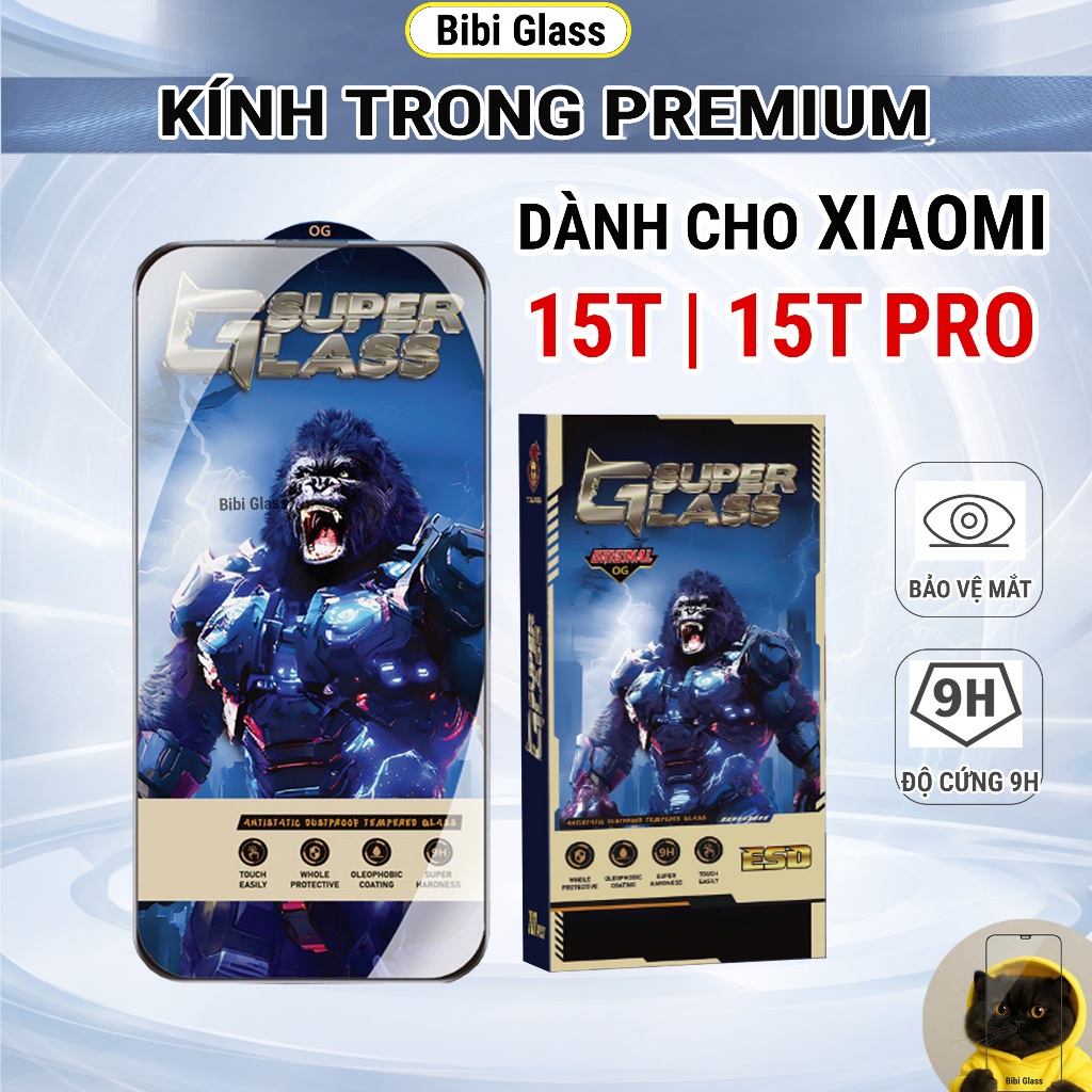 Kính cường lực Xiaomi 15T / 15T Pro premium trong suốt full màn miếng dán bảo vệ màn hình đt