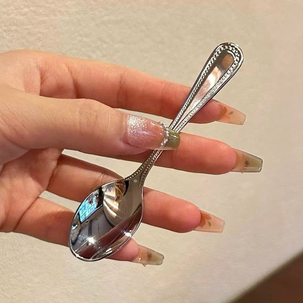 Thìa Sữa Chua KINSGEM BY CHOCKMEN INOX 18/10 Cao Cấp Muỗng Flan Thìa Cà Phê Thìa Ăn Bánh Cực Xinh