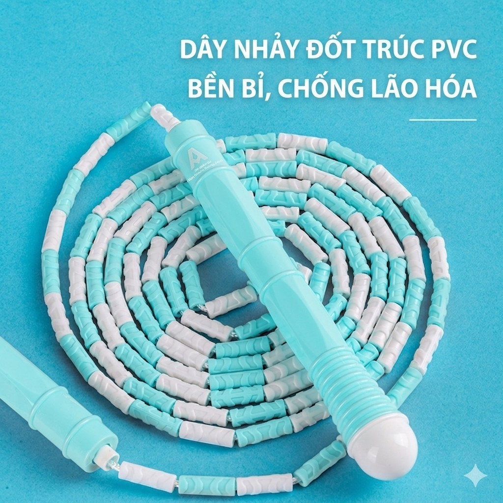 Dây nhảy lõi PVC, dây nhảy nhựa cao cấp chính hãng Agnite, siêu nhẹ, điều chỉnh độ dài dây dễ dàng sử dụng