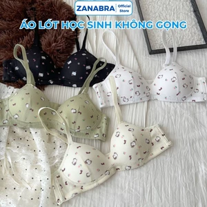 Combo 3 Áo Ngực Nữ Mút Mỏng Họa Tiết Mèo Kitty, Áo Lót Không Gọng Dây Chắn Chắn ZANABRA A224