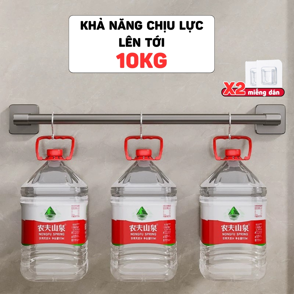 Thanh treo khăn nhà tắm dán tường, chất liệu nhôm cao cấp không gỉ TitiHome