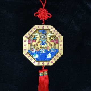 Gương Sơn Hải Trấn - Đồ Phong Thủy Trấn Trạch, Ổn Định Trường Khí, Trước Cửa Nhà, 12cm