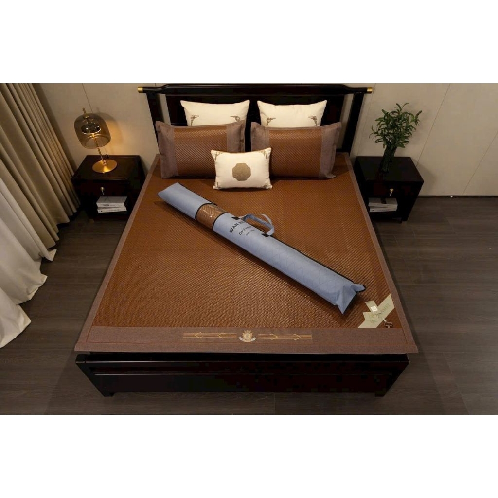Chiếu mây Wanmei mây sợi Microfiber. Hàng nhập loại 1 kèm túi hãng và tem hãng đầy đủ