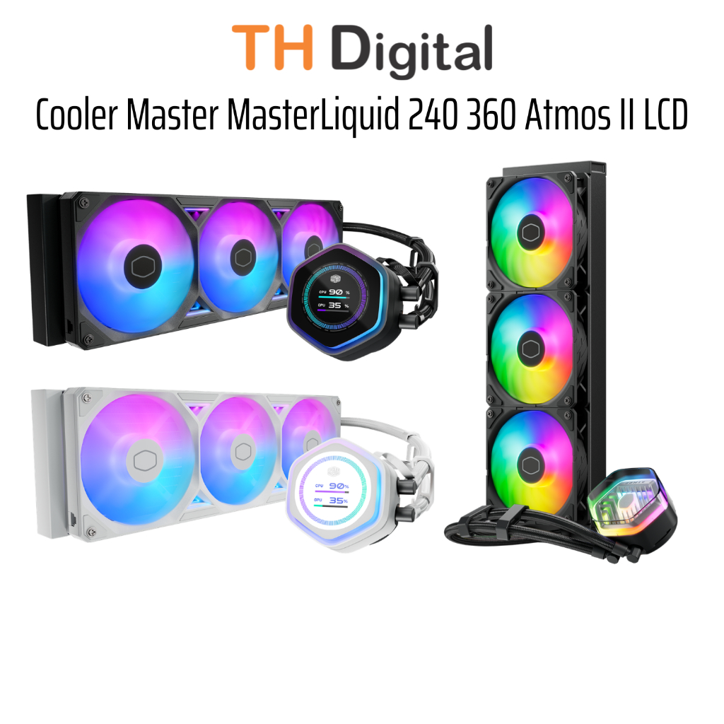 Tản nhiệt nước Cooler Master MasterLiquid Atmos II LCD 240 360 - Hàng chính hãng