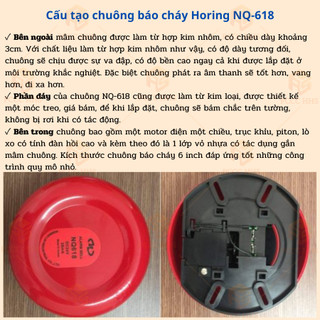 Chuông báo cháy 6 inch 24V HORING NQ-618
