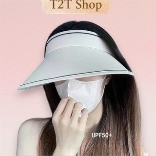T2T Mũ rộng vành nửa đầu thời trang chống nắng chống tia UV , năng động trẻ trung tiện lợi Mũ Chống Nắng Thời Trang