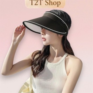 T2T Mũ rộng vành nửa đầu thời trang chống nắng chống tia UV , năng động trẻ trung tiện lợi Mũ Chống Nắng Thời Trang