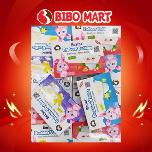 Pudding Burine Nhiều Vị (Vỉ 6 Hũ x 50g) Hương Vị Thơm Ngon An Toàn Cho Bé (+6M) - Bibo Mart