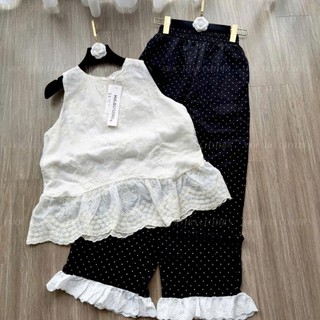 Set bộ nữ vintage Loại 1 thiết kế áo babydoll sát nách mix quần ống suông bi chân bèo tiểu thư siêu xinh