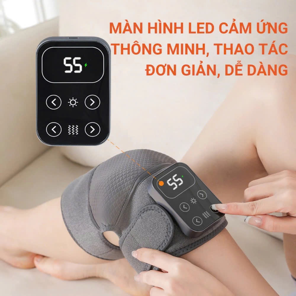 Máy Massage Đầu Gối Trị Liệu Chính Hãng Zlife Z319, Mát Xa 3D Chườm Nóng Thảo Dược Giảm Đau Tức Thì