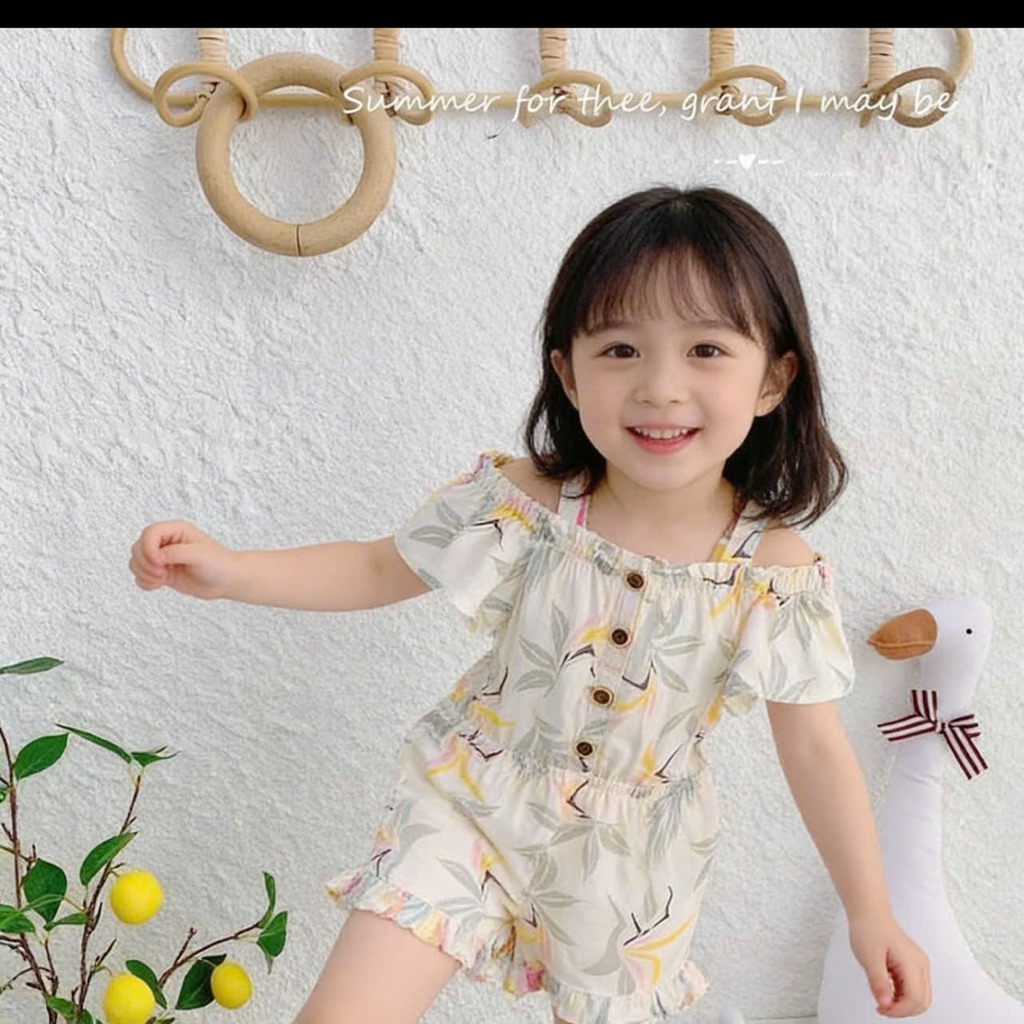 Jumpsuit Bé Gái Xuất Dư F0817 – Đồ Liền Thân Cho Bé 9–25kg, Hàng Xịn Xò, Siêu Xinh
