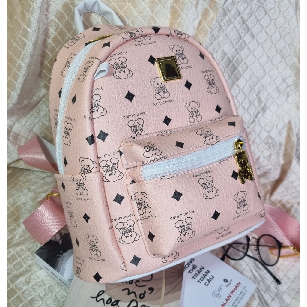 Balo ZuZang Cao Cấp Da PU – Balo Kitty/Gấu Dễ Thương, 2 Size Lớn Nhỏ, Đi Học Đi Làm Thời Trang