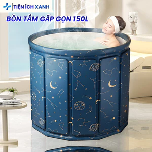 Bồn tắm gấp gọn cho người lớn cao cấp, Bồn ngâm dày 7 lớp giữ nhiệt 3 giờ, Dễ dàng tháo lắp, Bể bơi gấp gọn cho bé 150L