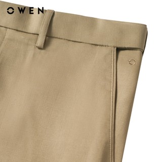 Owen - Quần tây Regular Fit Tăng đơ QRT263043 màu Be chất liệu Nano