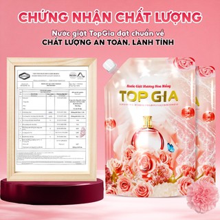 [TẶNG BÌNH & QUẠT LỚN] Combo Mix 3L Nước Giặt Xả TopGia 3in1 Hương Hoa Nắng & Huyền Diệu, Túi 2L,1L