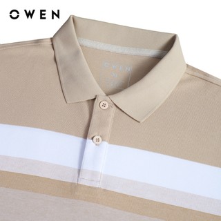 Owen - Áo polo Body Fit APV262019 màu Nâu chất liệu CVC Spandex