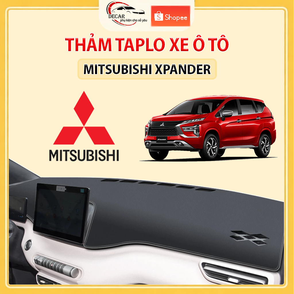 Thảm Taplo Ô Tô Da Cacbon, Nhung Lông Cừu Cao Cấp Xe MITSUBISHI Xpander Chống Nắng, Chống Trượt, Giảm Nhiệt Bảo Vệ Taplo