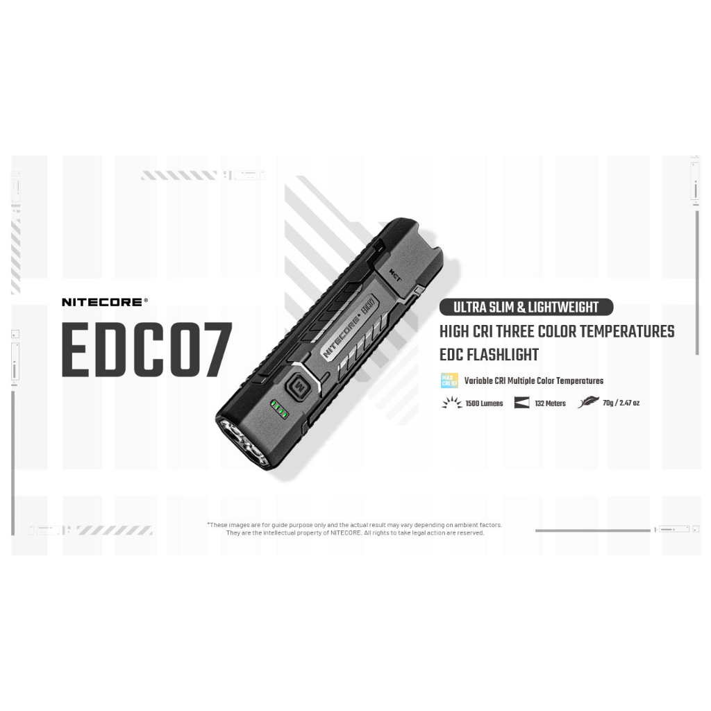 Đèn pin NITECORE EDC07 (1500 Lumens)