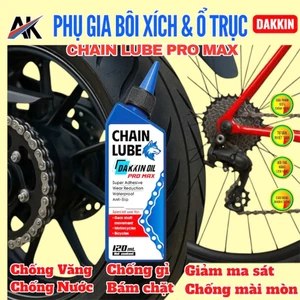 Phụ Gia Bôi Xích DAKKIN PRO MAX Đầu Sói Xanh 120ml – Chain Lube Chống Nước, Chống Gỉ, Bảo Vệ Xích L2