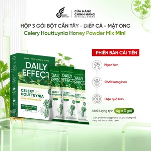 DAILY EFFECT Bột Cần Tây Diếp Cá Mật Ong Celery Houttuynia Honey Power Mix (Hộp 3 Gói x 4g)