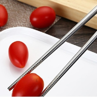 Set 5 Đôi Đũa Inox Chất Lượng Cao 33gr/đôi Có Khắc Laser Chống Trượt