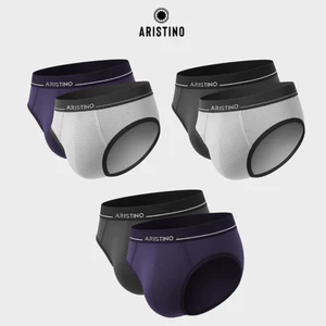 Combo 2 Quần lót nam Briefs Aristino Polyamide Thông hơi ABF003EXP02