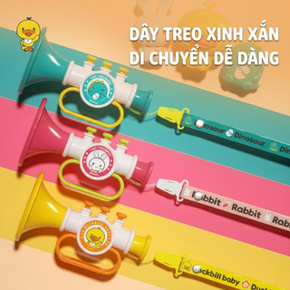 Đồ Chơi Còi Thỏ Hồng, Vịt Vàng, Khủng Long, Kèn Trumpet, Harmonica Đáng Yêu, Âm Thanh Vui Nhộn Tặng Kèm Dây Đeo Tiện Lợi