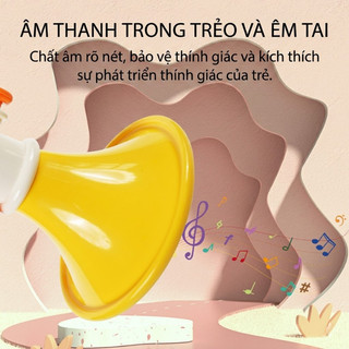 Đồ Chơi Còi Thỏ Hồng, Vịt Vàng, Khủng Long, Kèn Trumpet, Harmonica Đáng Yêu, Âm Thanh Vui Nhộn Tặng Kèm Dây Đeo Tiện Lợi