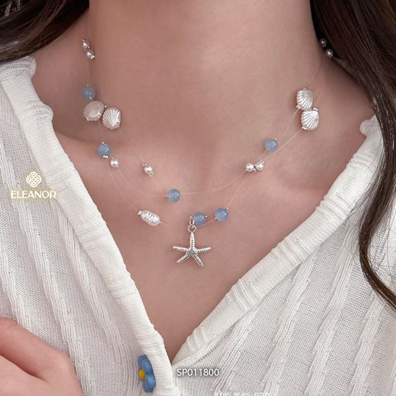 Dây chuyền layer nữ đi biển Eleanor Accessories hình sao biển vỏ sò phụ kiện trang sức vòng cổ 11800