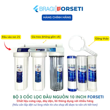 Bộ 3 Cốc Lọc Đầu Nguồn cho Máy Lọc Nước Hoặc Máy Ion Kiềm bảo vệ thiết bị gia đình
