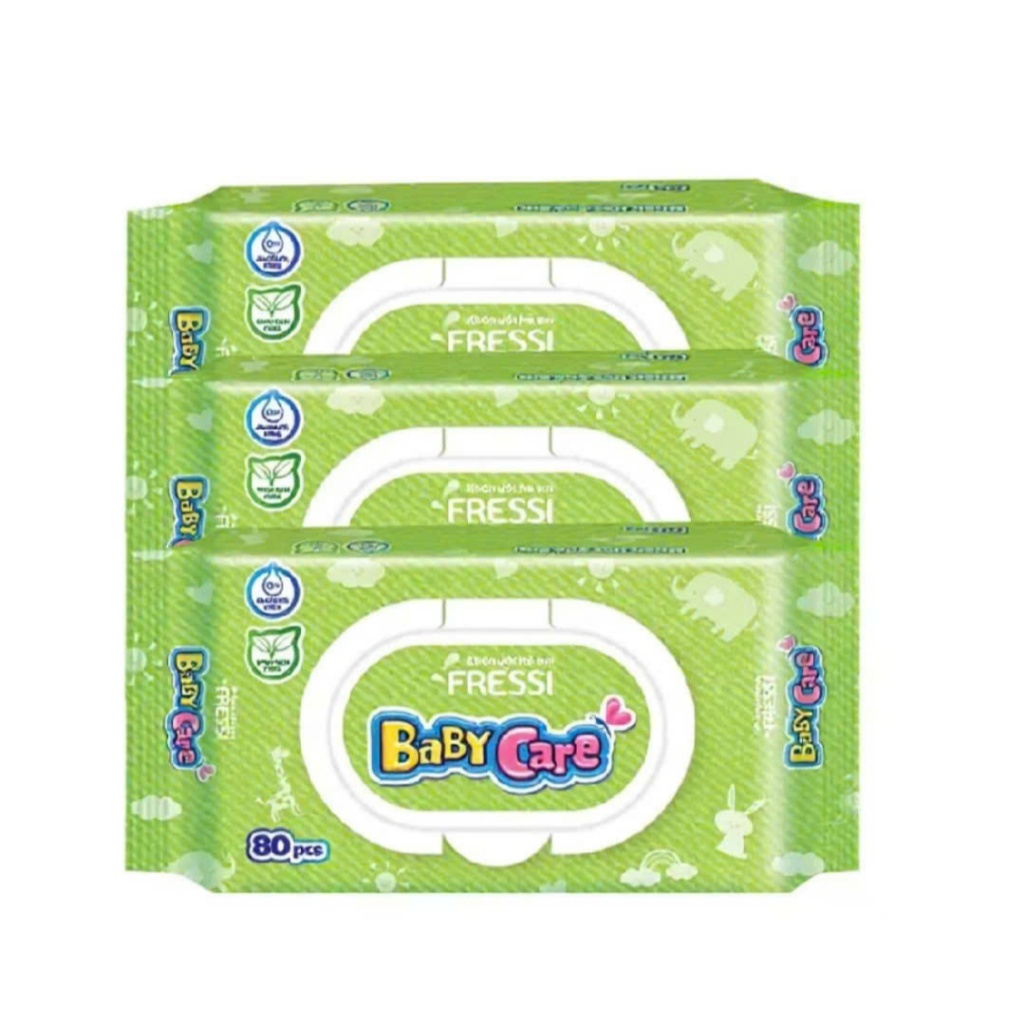 [COMBO 2/4/8] Khăn Ướt Fressi Baby Care 80 Miếng Khăn Giấy Ướt An Toàn Cho Bé & Gia Đình