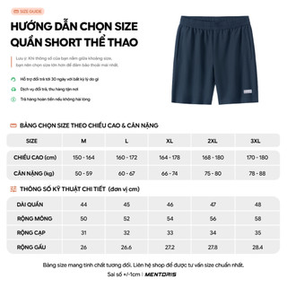 Quần Short Nam MENTORIS Vải Waffle 3D Thoáng Khí, Form Regular Fit, Thấm Hút Mồ Hôi Tốt MSR2607