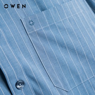Owen - Áo sơ mi dài tay Regular Fit AR260093DT màu Xanh đậm chất liệu Bamboo spandex