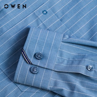 Owen - Áo sơ mi dài tay Regular Fit AR260093DT màu Xanh đậm chất liệu Bamboo spandex