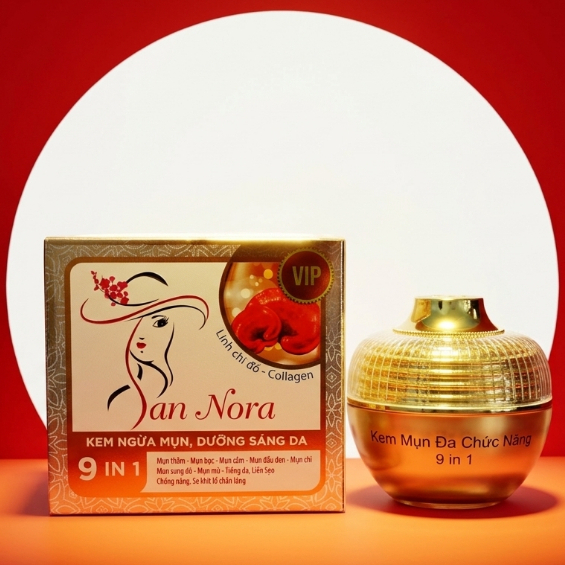Kem San Nora 9in1 (Vàng-Trắng) - Kem Face Dưỡng Ẩm Kiểm Soát Nhờn, Cải Thiện Đốm Nâu 30g