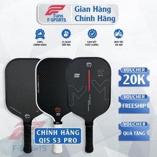 (Chính Hãng QIS) Vợt Pickleball S3 Pro Carbon 3K, Độ Nhám Cao - Xoáy Mạnh, Kiểm Soát Tốt, Chuẩn Thi Đấu