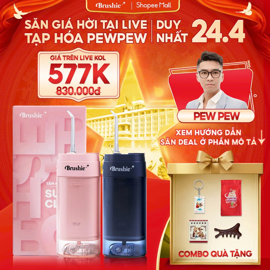 [SĂN GIÁ 687K LIVE SHOP] Tăm Nước Brushie Super Clean Bản Cải Tiến 17 ...