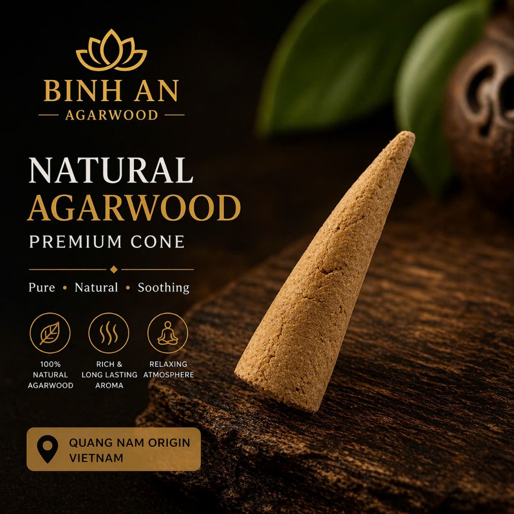 1 nụ trầm mẫu thử được tặng khi mua Vòng tay trầm hương 108 hạt trầm sánh cao cấp tự nhiên nam nữ Trầm Hương Bình An