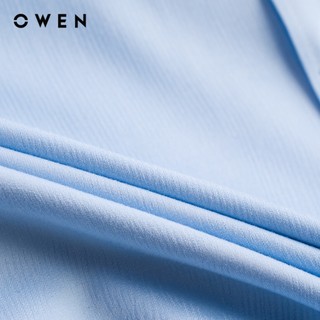Owen - Áo sơ mi dài tay Slim Fit AS261044D màu Xanh nhạt chất liệu Bamboo spandex