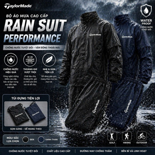 [RAIN READY] Áo Mưa Golf TaylorMade Cao Cấp – Chống Nước Tuyệt Đối, Linh Hoạt ( Golfworldforall )