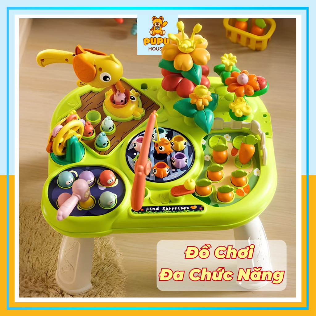 Đồ Chơi Thỏ Nông Trại Nhổ Củ Cải Cà Rốt Đập Thỏ Đa Năng Cho Bé Phát Triển Tư Duy Trí Tuệ Đồ Chơi Cho Bé - PUPU HOUSE
