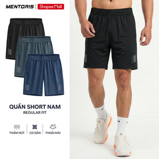 Quần Short Nam MENTORIS Vải Brick Texture Co Giãn Tốt, Form Thể Thao Năng Động, Dễ Vận Động MSR2610