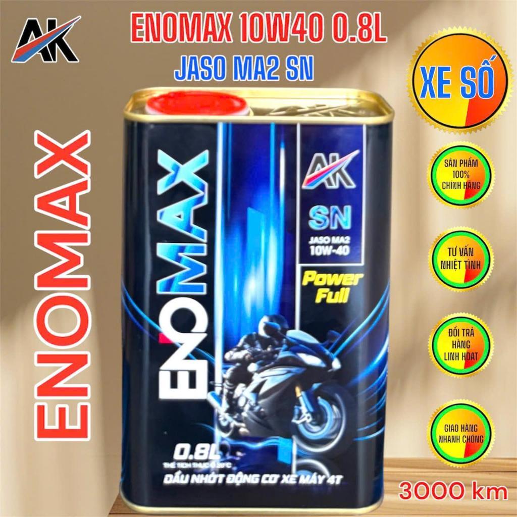 Dầu Nhớt AKLUBE ENOMAX 10W40 JASO MA2 API SN – Êm Máy, Chống Mài Mòn, Tiết Kiệm Xăng Cho Xe Số & Xe Côn Tay L2