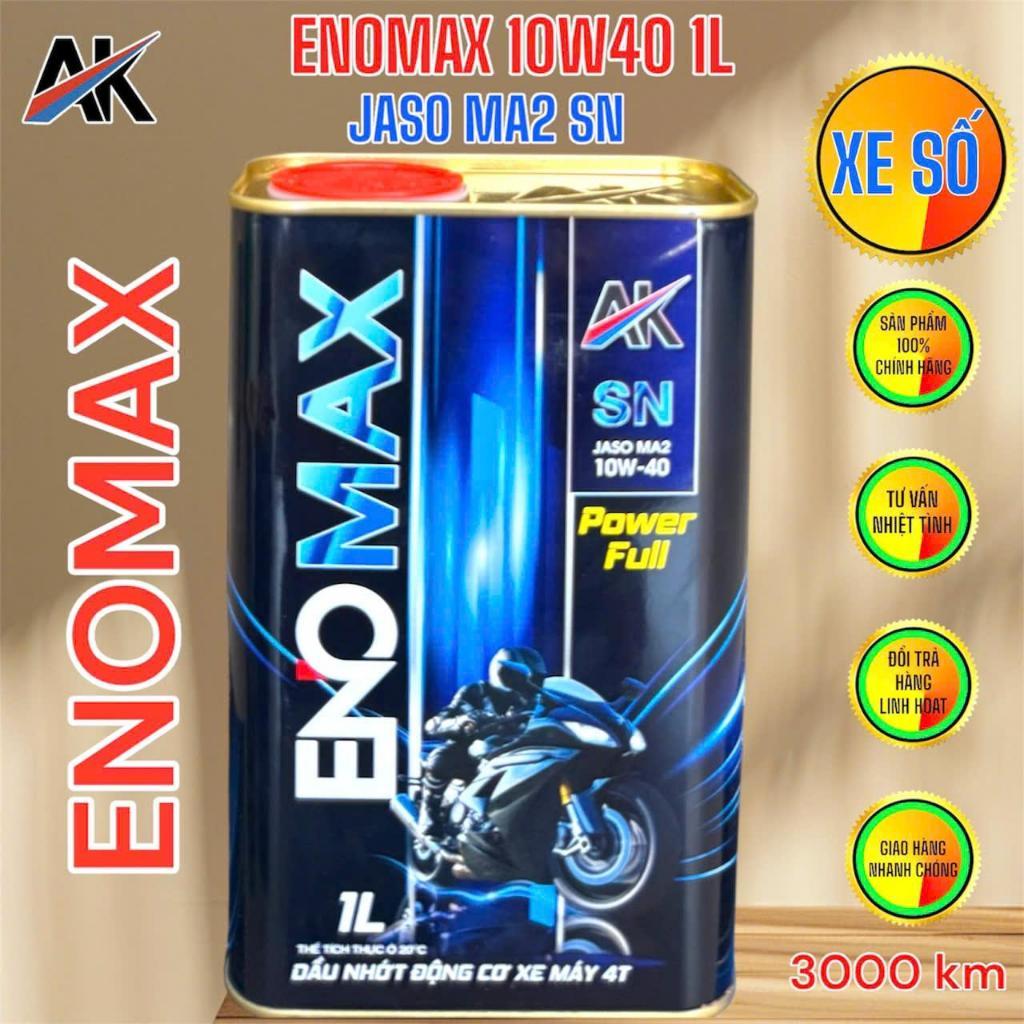 Dầu Nhớt Xe Máy AK LUBE ENOMAX 10W40 API SN JASO MA2 – Nhớt 4T Công Nghệ Tổng Hợp Giúp Bảo Vệ Động Cơ, Giảm Hao Mòn