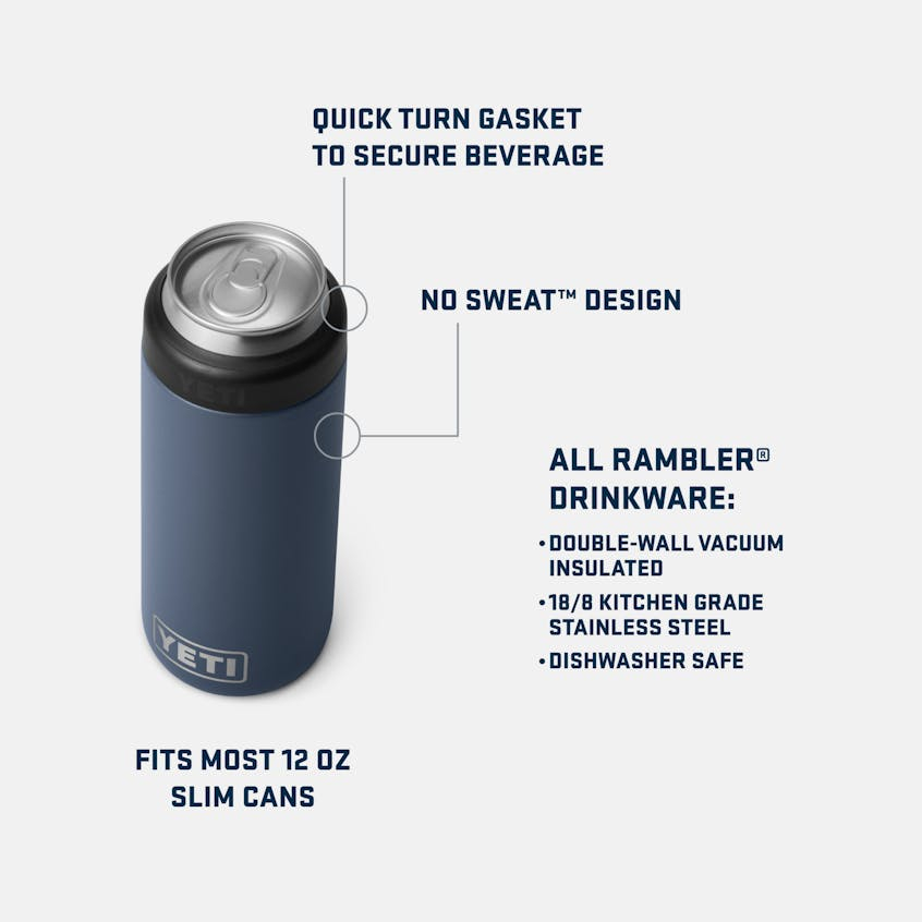 Bình giữ nhiệt lon nước Yeti Rambler Colster Slim Can Cooler 12oz | 350ml (nhiều màu)