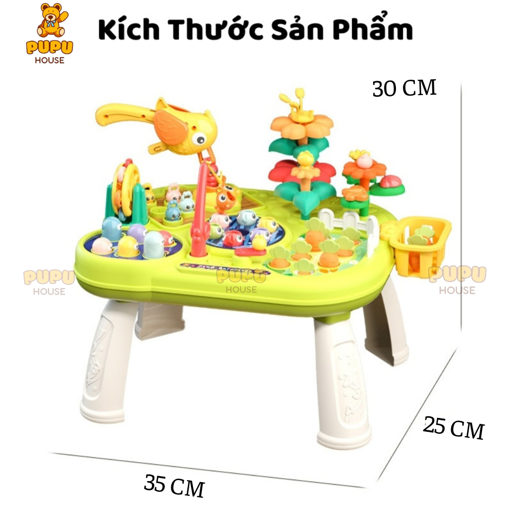 Đồ Chơi Thỏ Nông Trại Nhổ Củ Cải Cà Rốt Đập Thỏ Đa Năng Cho Bé Phát Triển Tư Duy Trí Tuệ Đồ Chơi Cho Bé - PUPU HOUSE